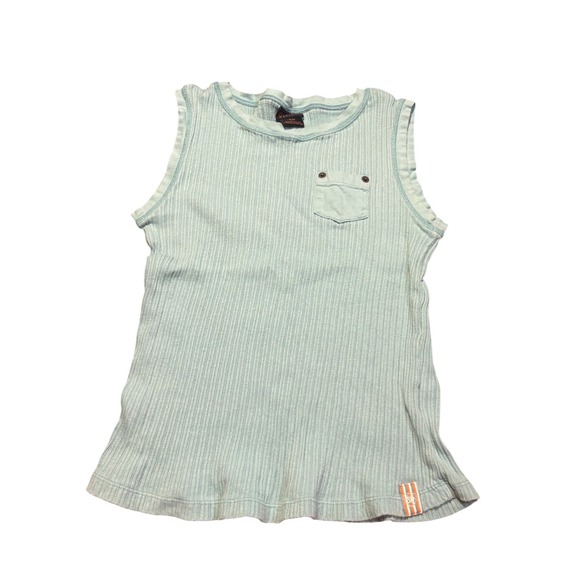 Ariat Tops - Ariat Womens Ribbed Cotton Tank Top‎ light blue Small Pocket Sleeveless Tee